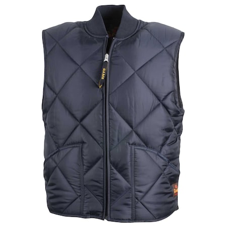 GAME WORKWEAR The Finest Diamond Quilt Vest, Navy, Size Small 1222-V